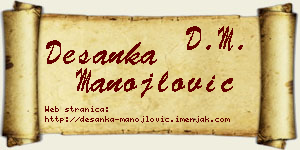 Desanka Manojlović vizit kartica